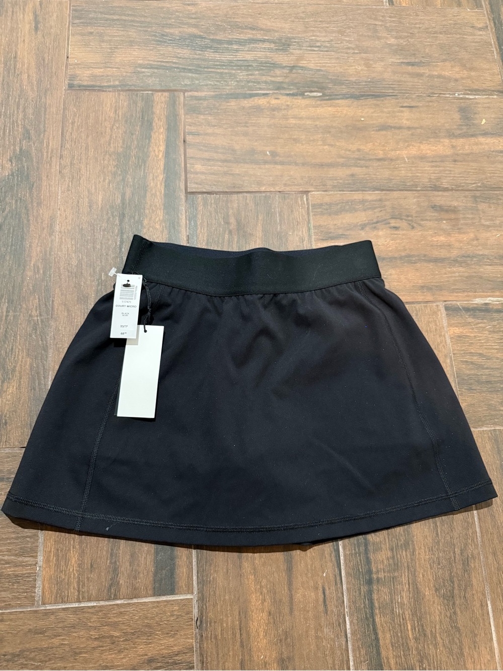 NWT Golden from Aritzia Black Court Micro Skirt with Elastic Waistband